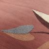 名古屋帯 六通柄 正絹 木の葉・植物柄 松葉仕立て 刺繍 小豆・エンジ_画像5
