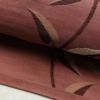 名古屋帯 六通柄 正絹 木の葉・植物柄 松葉仕立て 刺繍 小豆・エンジ_画像6