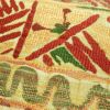 名古屋帯 太鼓柄 良品 正絹 幾何学柄・抽象柄 名古屋仕立て 黄・黄土色_画像3