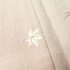 単衣 付け下げ 一つ紋付き 正絹 木の葉・植物柄 単衣仕立て 身丈154.5cm 裄丈63.5cm 刺繍 一部しつけ糸付き ピンク_画像7