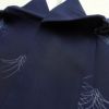 盛夏 夏用 絽 正絹 木の葉・植物柄 単衣仕立て 身丈157cm 裄丈65cm 青・紺_画像16