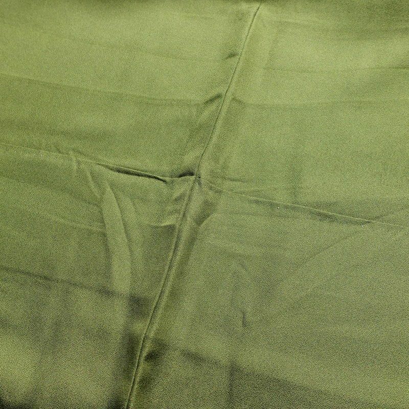 付け下げ 正絹 木の葉・植物柄 袷仕立て 身丈159cm 裄丈65cm 緑・うぐいす色_画像14