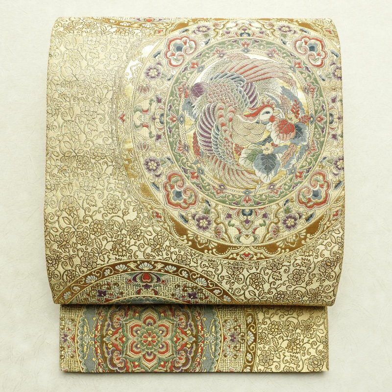 袋帯 六通柄 美品 フォーマル用 正絹 幾何学柄・抽象柄 金通し 金・銀_画像1