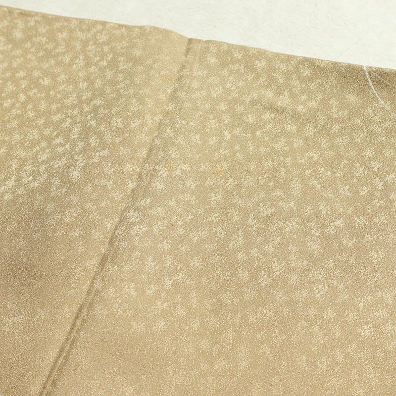 付け下げ 正絹 木の葉・植物柄 袷仕立て 身丈165cm 裄丈66.5cm ベージュ_画像13