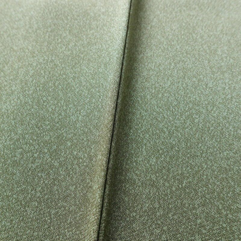 訪問着 良品 縮緬 正絹 木の葉・植物柄 袷仕立て 身丈159.5cm 裄丈65.5cm 緑・うぐいす色_画像9