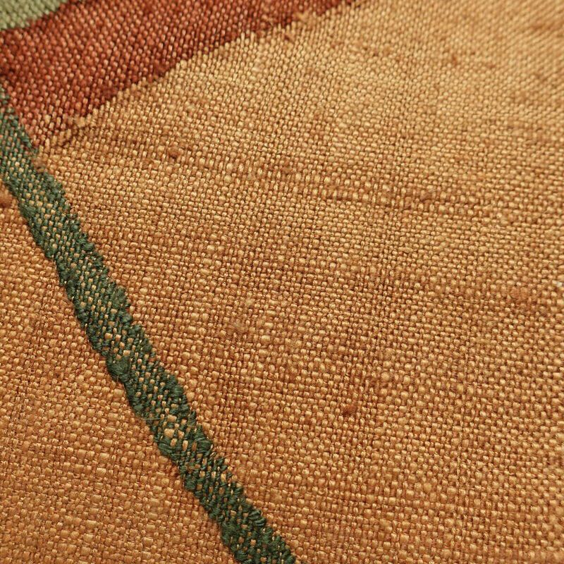 名古屋帯 太鼓柄 良品 正絹 幾何学柄・抽象柄 名古屋仕立て 多色使い_画像5