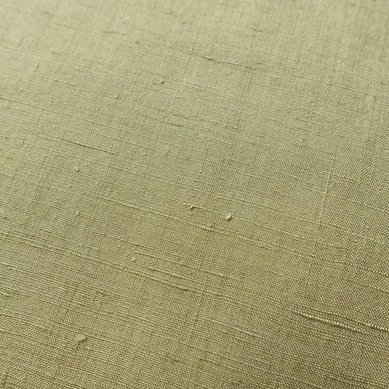 紬 本場草木染結城玉紬 結城紬 証紙あり 正絹 無地 袷仕立て 身丈157cm 裄丈65.5cm 緑・うぐいす色_画像7