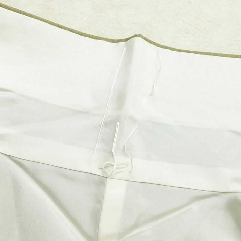 紬 本場草木染結城玉紬 結城紬 証紙あり 正絹 無地 袷仕立て 身丈157cm 裄丈65.5cm 緑・うぐいす色_画像17