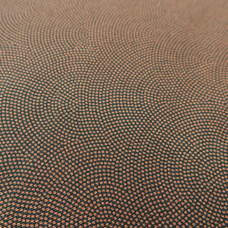 小紋 一つ紋付き 鮫小紋 正絹 古典柄 袷仕立て 身丈158cm 裄丈65cm 茶_画像7