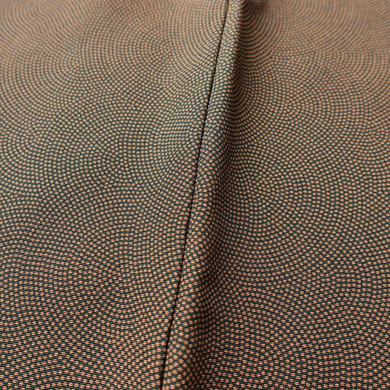 小紋 一つ紋付き 鮫小紋 正絹 古典柄 袷仕立て 身丈158cm 裄丈65cm 茶_画像8