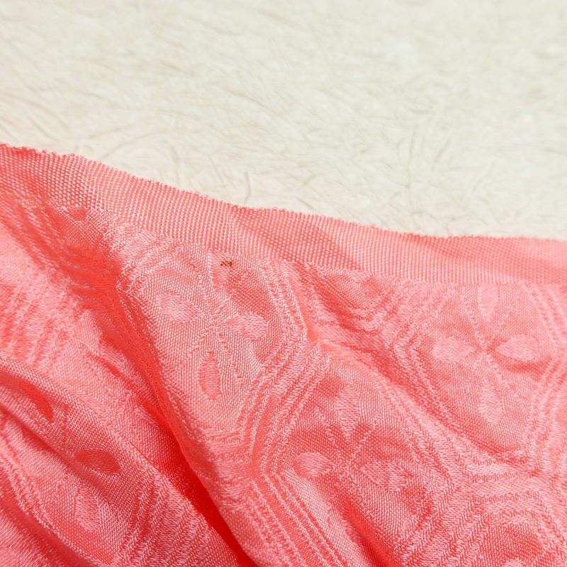 帯揚げ 絞り 正絹 花柄 ピンク_画像9