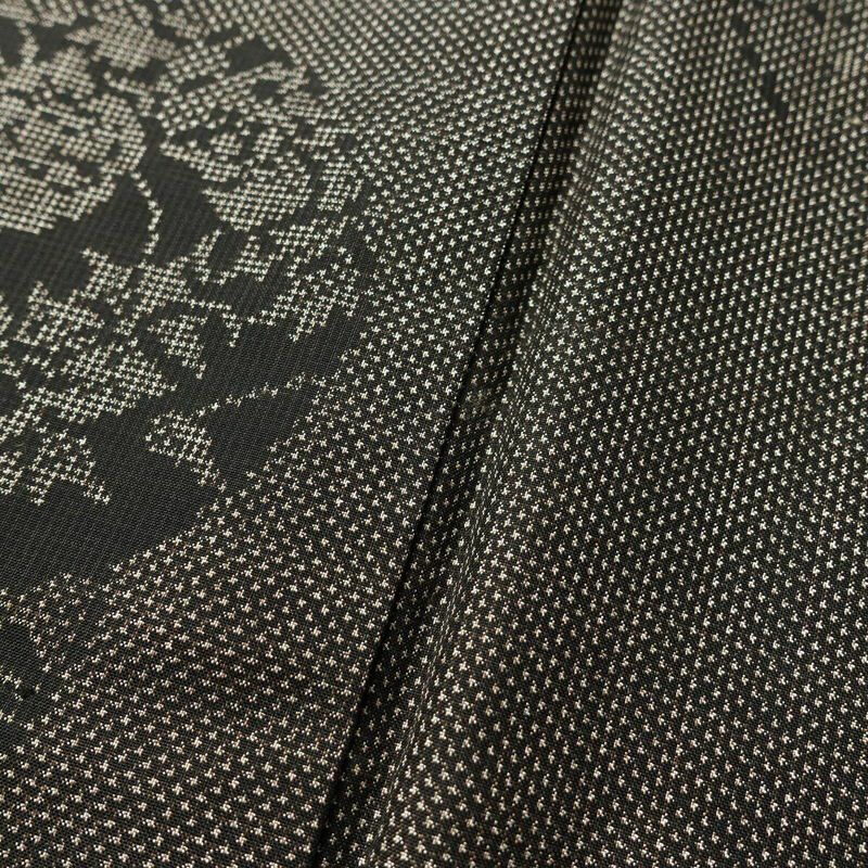 大島紬 良品 証紙なし 正絹 古典柄 袷仕立て 身丈159cm 裄丈66.5cm 茶_画像9