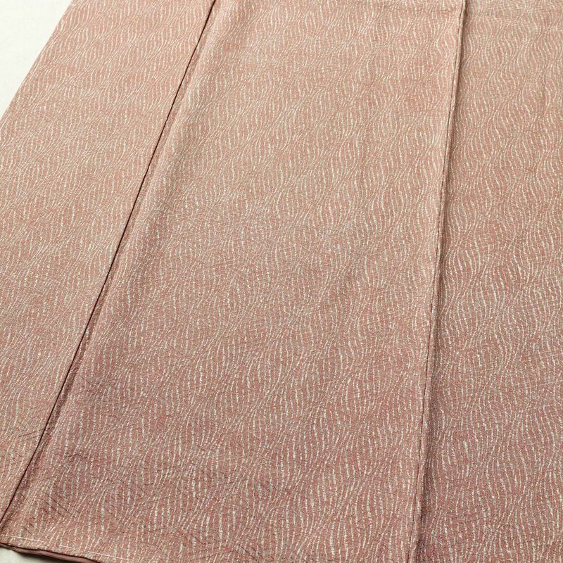 小紋 縮緬 しつけ糸付き 正絹 幾何学柄・抽象柄 袷仕立て 身丈163.5cm 裄丈67cm 茶_画像4