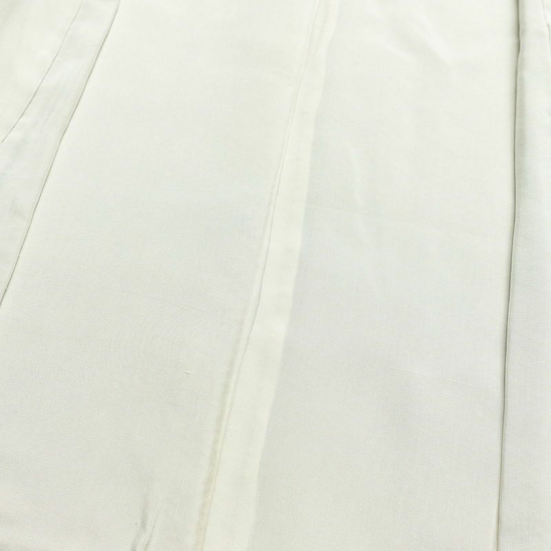 小紋 縮緬 しつけ糸付き 正絹 幾何学柄・抽象柄 袷仕立て 身丈163.5cm 裄丈67cm 茶_画像17