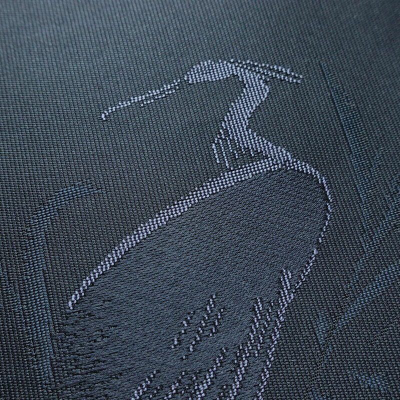 名古屋帯 太鼓柄 正絹 人物・動物柄 名古屋仕立て クリーム 青・紺_画像3