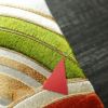 名古屋帯 太鼓柄 金駒刺繍 正絹 流水・波柄 名古屋仕立て 刺繍 金・銀_画像5
