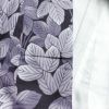 小紋 ポリエステル 木の葉・植物柄 袷仕立て 身丈165cm 裄丈67cm 一部しつけ糸付き 紫・藤色_画像16