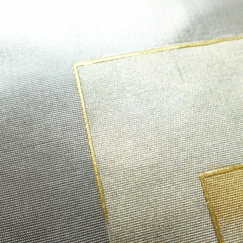 名古屋帯 太鼓柄 正絹 花柄 名古屋仕立て 箔 金・銀_画像5