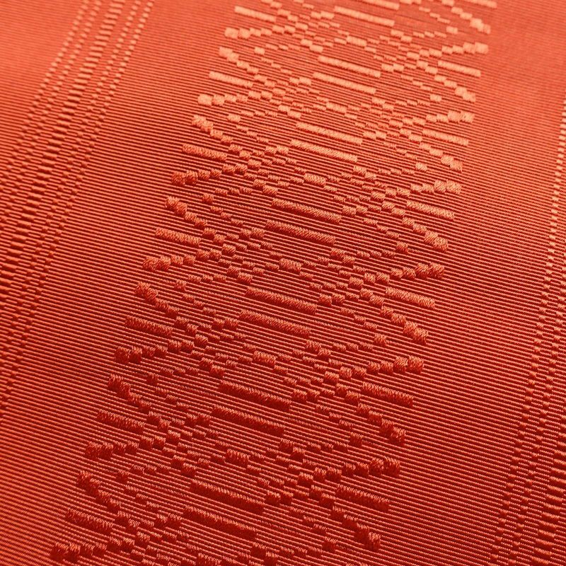 名古屋帯 献上柄 全通柄 混紡 縞柄・線柄 通し仕立て 橙_画像2