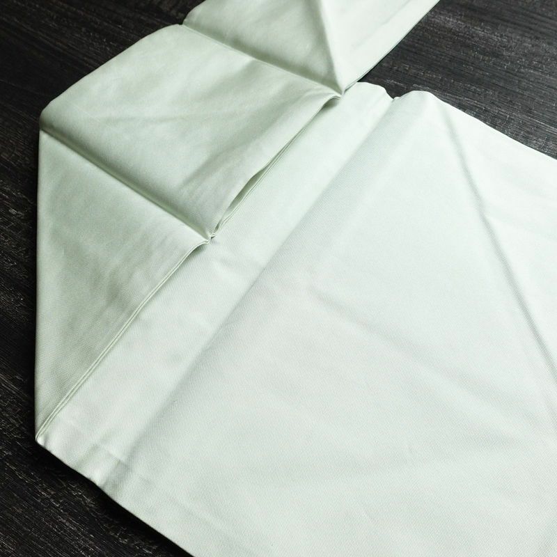 名古屋帯 太鼓柄 正絹 花柄 名古屋仕立て 緑・うぐいす色_画像19