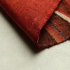 名古屋帯 紬地 六通柄 良品 正絹 幾何学柄・抽象柄 松葉仕立て 赤・朱_画像10
