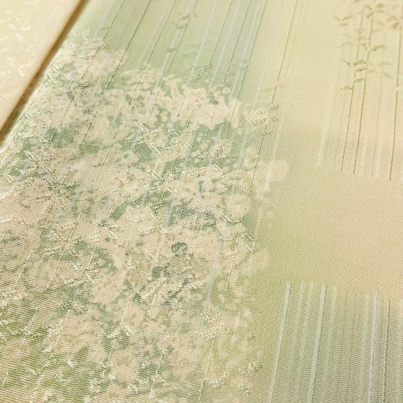 小紋 正絹 幾何学柄・抽象柄 袷仕立て 身丈158cm 裄丈65.5cm 橙_画像6