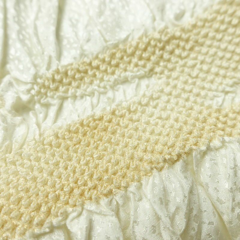 帯揚げ 良品 絞り 正絹 古典柄 留袖用 白_画像8