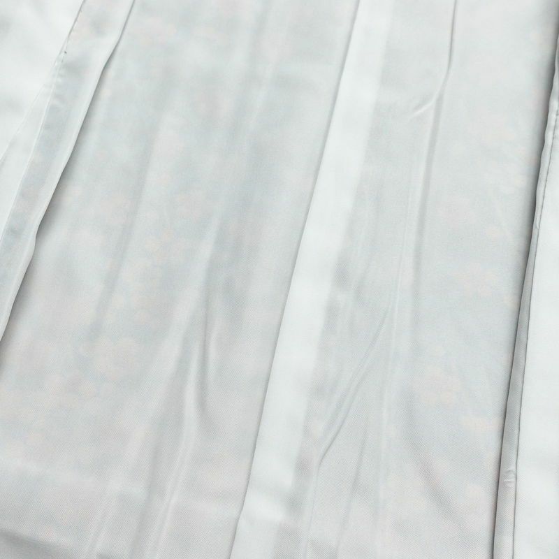 小紋 美品 縮緬 しつけ糸付き ポリエステル 花柄 袷仕立て 身丈164cm 裄丈66.5cm 茶_画像17