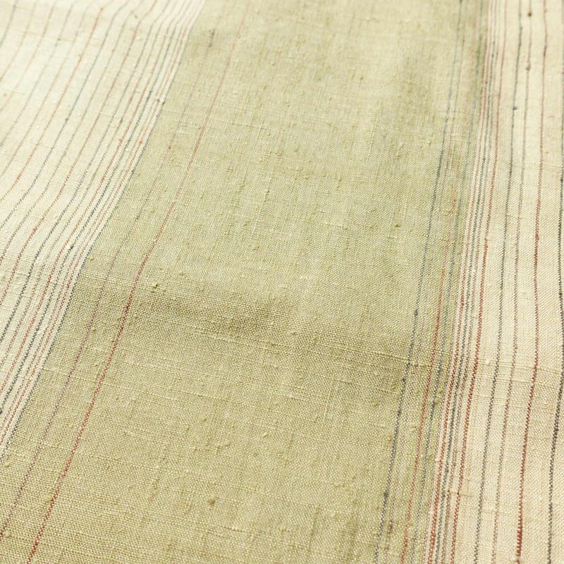 紬 しつけ糸付き 正絹 縞柄・線柄 袷仕立て 身丈161cm 裄丈68.5cm ベージュ_画像5