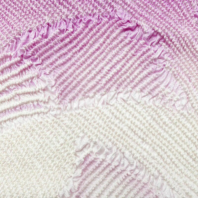 帯揚げ 良品 絞り 絞り 正絹 ぼかし 幾何学柄・抽象柄 紫・藤色_画像6