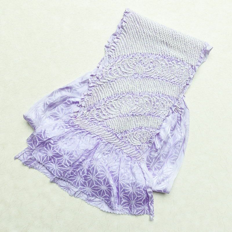 帯揚げ 絞り 正絹 古典柄 紫・藤色_画像1
