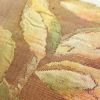 名古屋帯 紬地 ふくれ織 六通柄 良品 正絹 木の葉・植物柄 名古屋仕立て 茶_画像4