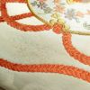 名古屋帯 太鼓柄 美品 正絹 古典柄 鼓 銀通し 名古屋仕立て 刺繍 白_画像7