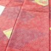 小紋 正絹 木の葉・植物柄 袷仕立て 身丈158cm 裄丈64.5cm 金彩 紅葉 赤・朱_画像5