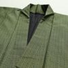男性用 着物 正絹 幾何学柄・抽象柄 袷仕立て 身丈139.5cm 裄丈68cm 緑・うぐいす色_画像16