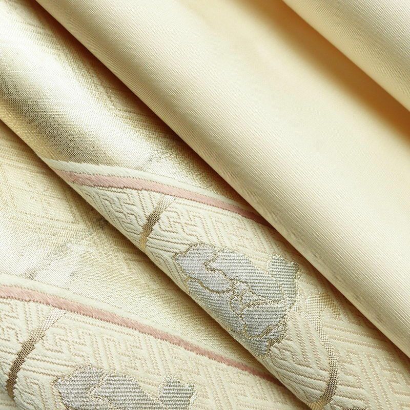 袋帯 六通柄 フォーマル用 正絹 花柄 クリーム_画像21