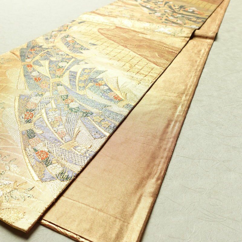 袋帯 六通柄 フォーマル用 正絹 古典柄 金・銀_画像8