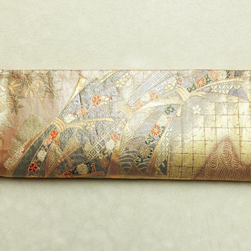 袋帯 六通柄 フォーマル用 正絹 古典柄 金・銀_画像14