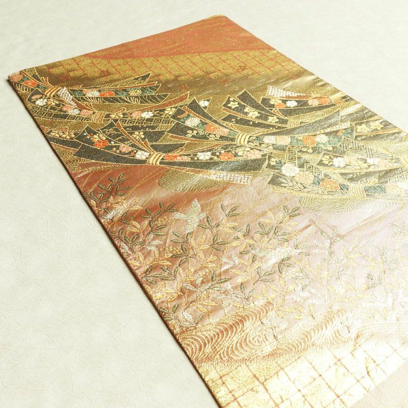 袋帯 六通柄 フォーマル用 正絹 古典柄 金・銀_画像17