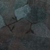 アンティーク着物 しつけ糸付き 正絹 幾何学柄・抽象柄 袷仕立て 身丈149cm 裄丈65cm 青・紺_画像6