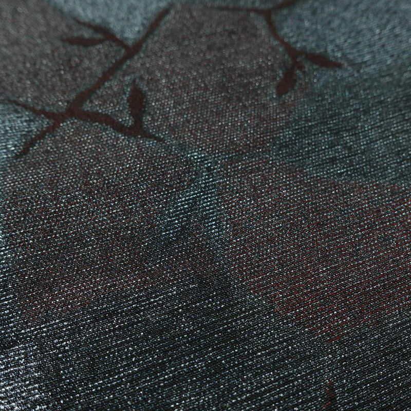 アンティーク着物 しつけ糸付き 正絹 幾何学柄・抽象柄 袷仕立て 身丈149cm 裄丈65cm 青・紺_画像7