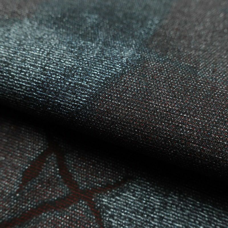 アンティーク着物 しつけ糸付き 正絹 幾何学柄・抽象柄 袷仕立て 身丈149cm 裄丈65cm 青・紺_画像19