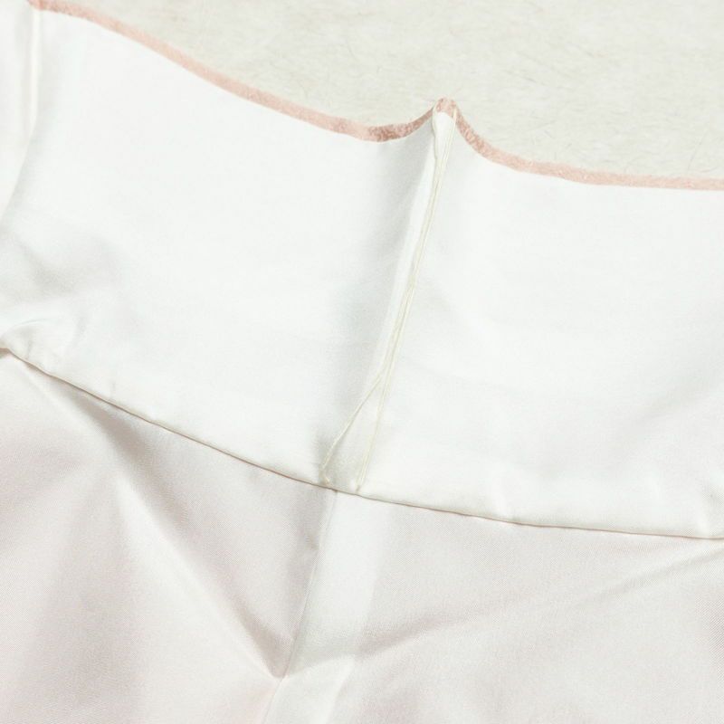 付け下げ 美品 スワトウ刺繍 相良刺繍 正絹 花柄 袷仕立て 身丈163cm 裄丈66cm 刺繍 ピンク_画像20