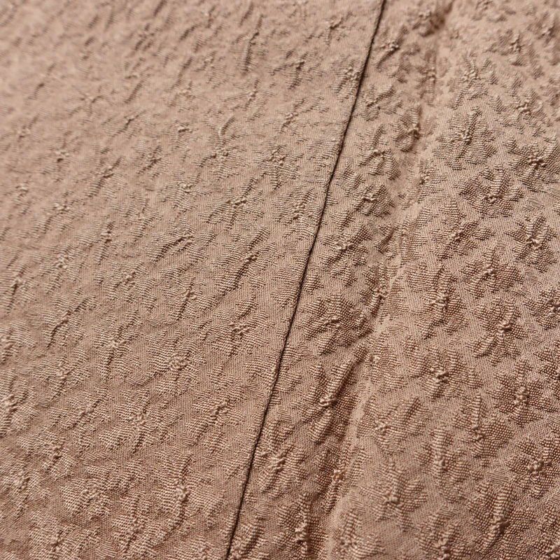 色無地 正絹 ふくれ織 無地 袷仕立て 身丈160.5cm 裄丈64cm 一部しつけ糸付き 茶_画像8