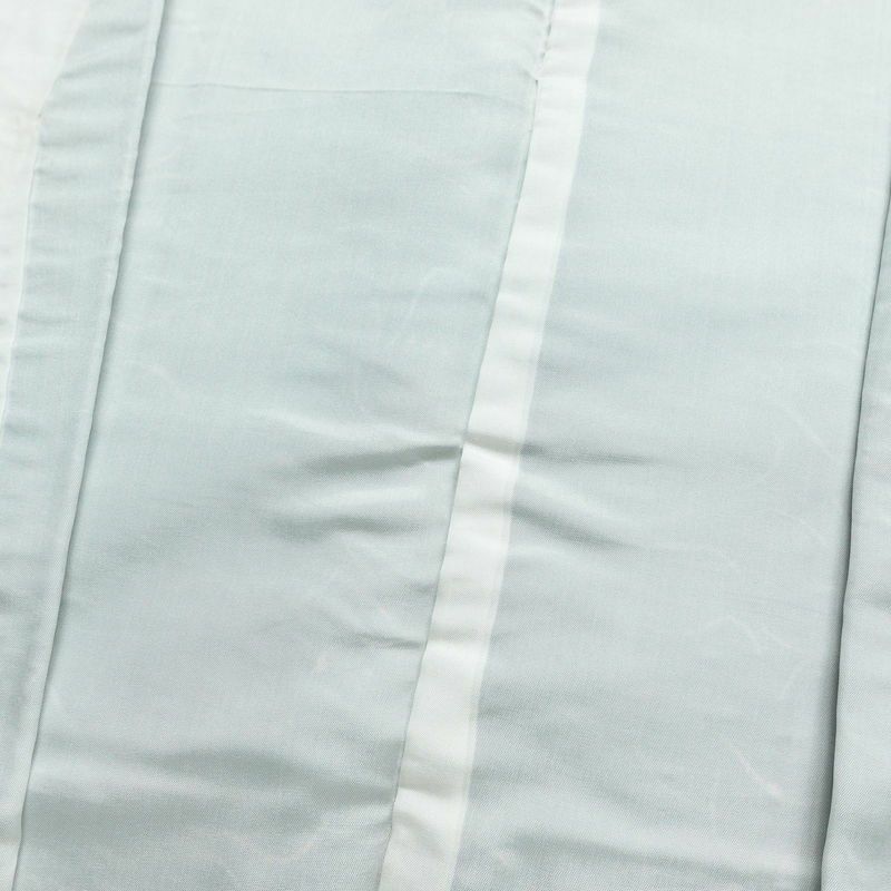 小紋 紬地 正絹 花柄 袷仕立て 身丈158cm 裄丈63.5cm 緑・うぐいす色_画像18