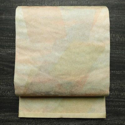 袋帯 正絹 唐織 西陣織 新品 白地 華文 横段 金銀糸 西陣 大光