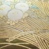 袋帯 六通柄 フォーマル用 正絹 木の葉・植物柄 万寿菊 箔 黄・黄土色_画像4