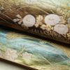 袋帯 六通柄 フォーマル用 正絹 木の葉・植物柄 万寿菊 箔 黄・黄土色_画像7