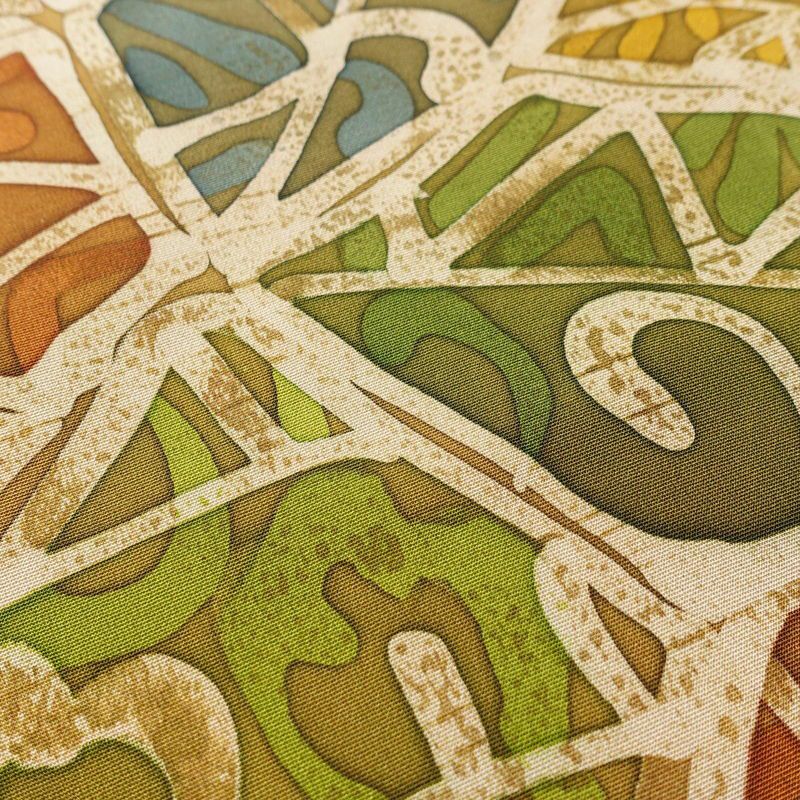 道行コート 良品 正絹 幾何学柄・抽象柄 袷仕立て 身丈84cm 裄丈66.5cm 多色使い_画像6