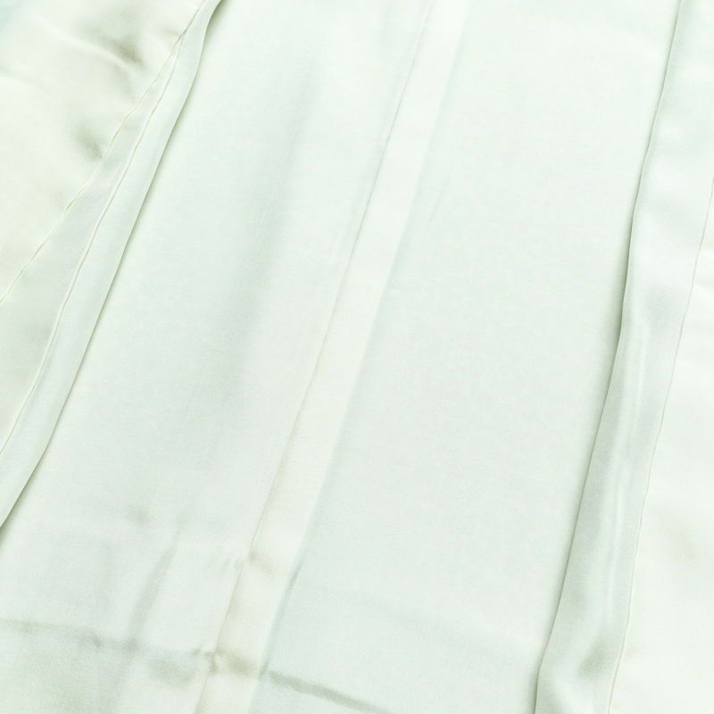 小紋 縮緬 総柄 正絹 木の葉・植物柄 袷仕立て 身丈158cm 裄丈64.5cm 緑・うぐいす色_画像18